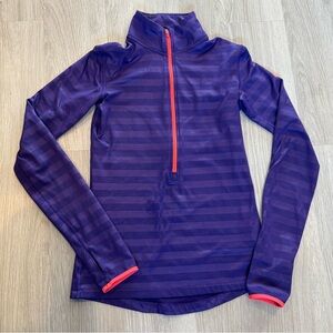 Nike Pro Women's Dri-Fit Purple Quarter Zip Jacket - Small